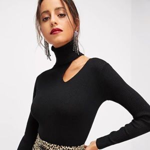 Ribbed Black Turtleneck